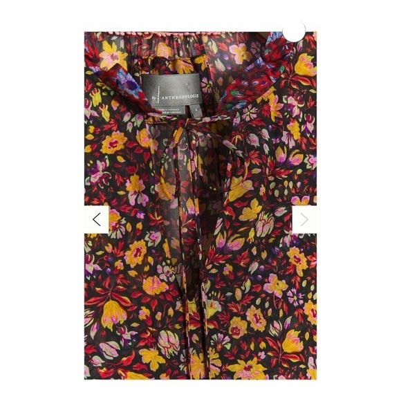 ANTHROPOLOGIE Helene Floral Long Sleeve Tunic Mini Dress XS NWT - Picture 9 of 15